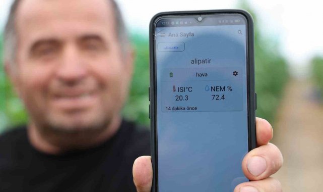 Seralarda sıcaklık ve nem takibi artık cepte