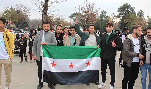 Siirt'teki Suriyeliler, Esed rejiminin düşüşünü kutladı