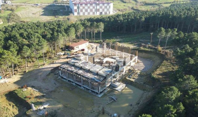 Sinop Üniversitesi Camii inşaatı yükseliyor