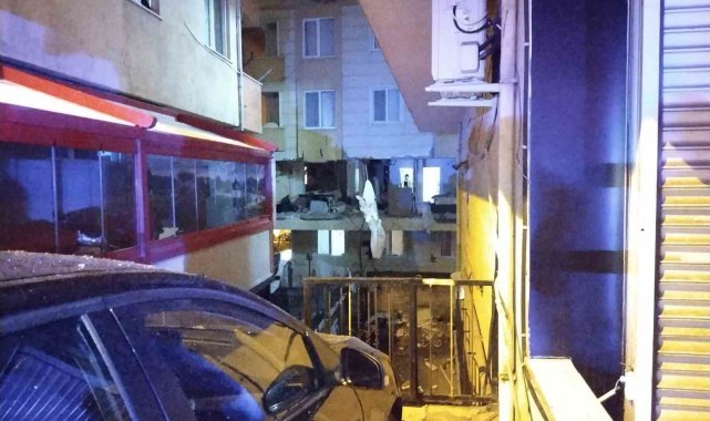 Ümraniye'de korkutan patlama: Evin duvarı yıkıldı