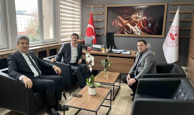 Uşak İl Nüfus ve Vatandaşlık Müdürü Caner Cavit Kösek'e hayırlı olsun ziyareti