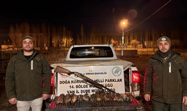 Van'da yasadışı avlanan 2 şahsa 58 bin 28 lira ceza