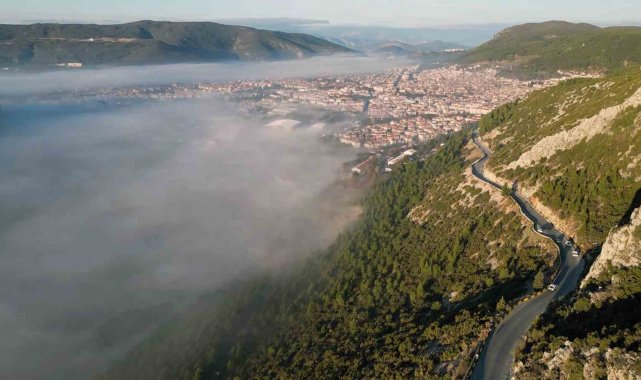 Muğla'da sis bulutu görsel şölen sundu