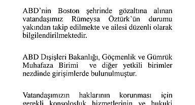 ABD'de Türk doktora öğrencisi Rümeysa Öztürk, ICE polisi tarafından gözaltına alındı