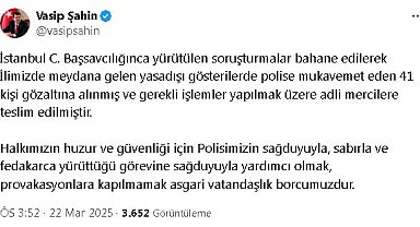 Ankara Valisi Şahin: Yasa dışı gösterilerde 41 kişi gözaltına alındı
