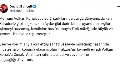 Bahçeli'den Volkan Konak için taziye mesajı