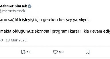 Bakan Şimşek: Piyasaların sağlıklı işleyişi için gereken her şey yapılıyor