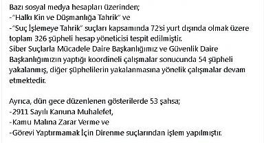 Bakan Yerlikaya: Gösterilerde 16 polis yaralandı, 53 kişiye işlem yapıldı