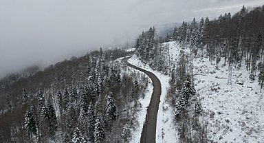 Bartın'da mart ayında zirvede kar güzelliği