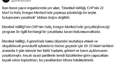 DMM: İstanbul Valiliği'nin 'ön seçim buluşması yasaklandı' kararı bulunmamaktadır