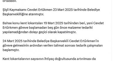 DMM'den 'kent lokantası' açıklaması