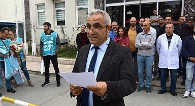 Doktora darp sonrası hastanede iş bırakma eylemi