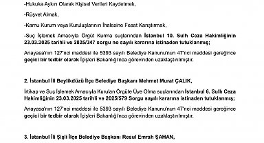 İçişleri: İmamoğlu ve 2 ilçe belediye başkanı görevden uzaklaştırıldı