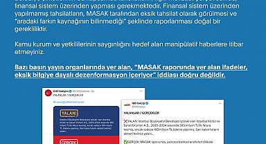 İletişim Başkanlığı: 'MASAK raporu dezenformasyon içeriyor' iddiası doğru değil