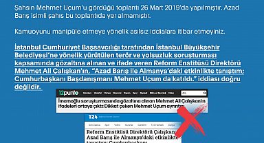 İletişim Başkanlığı'ndan, Reform Enstitüsü Direktörü Çalışkan'ın ifadesine yalanlama