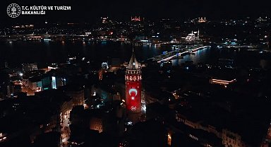 İstanbul- Bakan Ersoy: Galata Kulesini Çanakkale ruhuyla aydınlattık