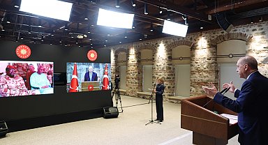 İstanbul- Cumhurbaşkanı Erdoğan, Gine'deki Recep Tayyip Erdoğan Camisi'nin açılış törenine canlı bağlantıyla katıldı