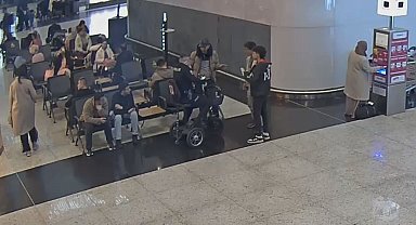 İstanbul - İstanbul Havalimanı'nda hırsızlık şüphelisi güvenlik kameraları sayesinde yakalandı