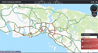 İstanbul - İstanbul trafiğinde yoğunluk yüzde 62 olarak ölçüldü