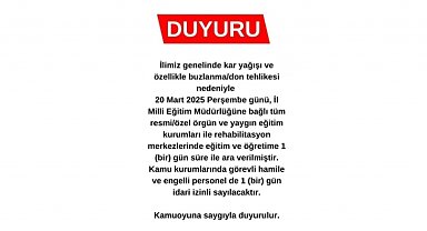 Karaman'da eğitime 'kar' arası