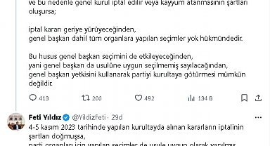 MHP'li Yıldız: CHP'nin kurultayı aynı delegelerle yapılmalı