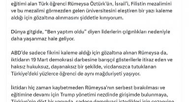 Özgür Özel'den Türk öğrencinin ABD'de gözaltına alınmasına tepki