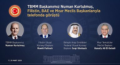 TBMM Başkanı Kurtulmuş, Filistin, BAE ve Mısırlı mevkidaşıyla görüştü