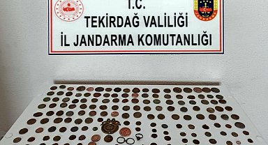 Tekirdağ'da 184 sikke ele geçirildi; 1 gözaltı