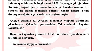 Uludağ'da otel yangını; 2 ölü