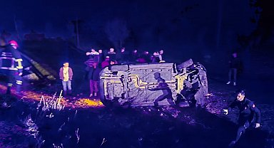 Yola çıkan domuz sürüsü kazaya neden oldu: 5 yaralı