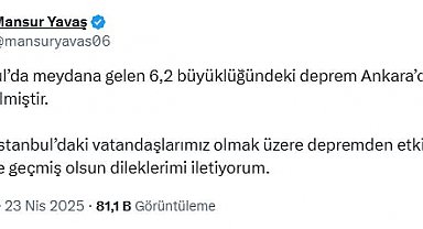 6.2 büyüklüğündeki deprem Ankara'da hissedildi