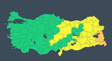 AFAD'dan 2 kente 'turuncu', 29 kente 'sarı' kodlu uyarı