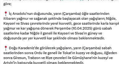 AFAD'dan İç Anadolu ve Doğu Karadeniz için yağış uyarısı