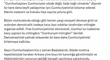AK Parti'li Çelik'ten '27 Nisan e-muhtıra' mesajı