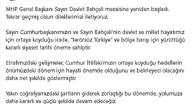 AK Parti'li Çelik'ten Bahçeli'ye 'geçmiş olsun' mesajı
