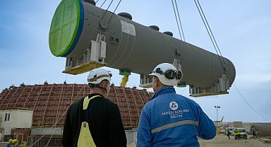 Akkuyu NGS'nin 3'üncü Güç Ünitesi'nin türbin binasına ekipman teslim edildi