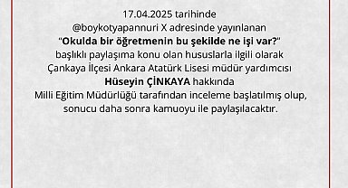Ankara Atatürk Lisesi müdür yardımcısına soruşturma