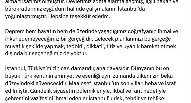 Bahçeli: Artık İstanbul'un bir numaralı gündemi deprem olmalıdır