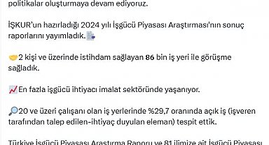 Bakan Işıkhan: En fazla iş gücü ihtiyacı imalat sektöründe yaşanıyor