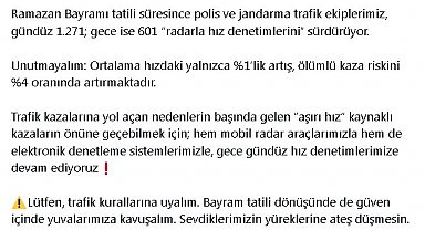 Bakan Yerlikaya'dan sürücülere 'aşırı hız' uyarısı