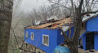 Çatak'taki fırtınanın bilançosu: 50'den fazla evin çatısı uçtu, 100'ün üzerinde ağaç devrildi