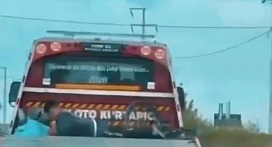 Çekicinin kasasında çocuk taşıyan sürücüye 9 bin 456 lira ceza