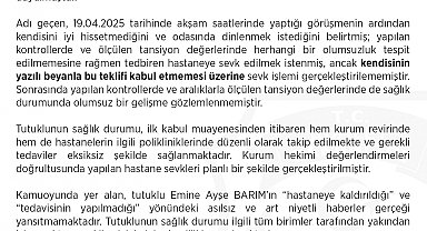 Ceza ve Tevkifevleri Genel Müdürlüğü'nden Ayşe Barım açıklaması