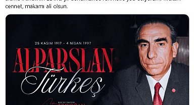 Cumhurbaşkanı Erdoğan, Alparslan Türkeş'i andı