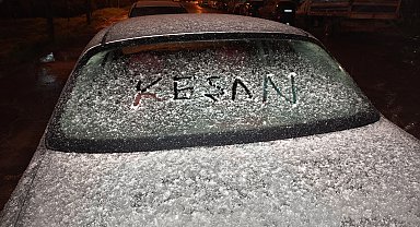 Edirne'de kar yağışı başladı