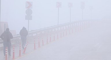 Erzurum'da yağmur, kar ve sis; görüş mesafesi 3 metreye kadar düştü