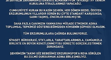 Erzurumspor'a PFDK'dan ceza yağdı, 30 sayfalık savunma hazırlandı
