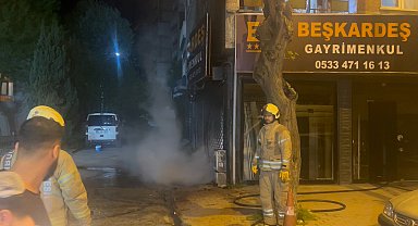 İstanbul - Bayrampaşa'da doğal gaz kutusunda çıkan yangın iş yerine sıçradı