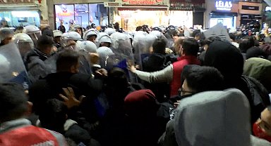 İstanbul - Beyoğlu'nda izinsiz Filistin'e destek gösterisinde arbede yaşandı