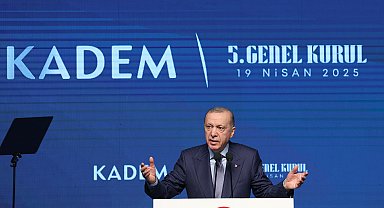 İstanbul- Cumhurbaşkanı Erdoğan KADEM 5'inci Olağan Genel Kurul Toplantısına katıldı- 1